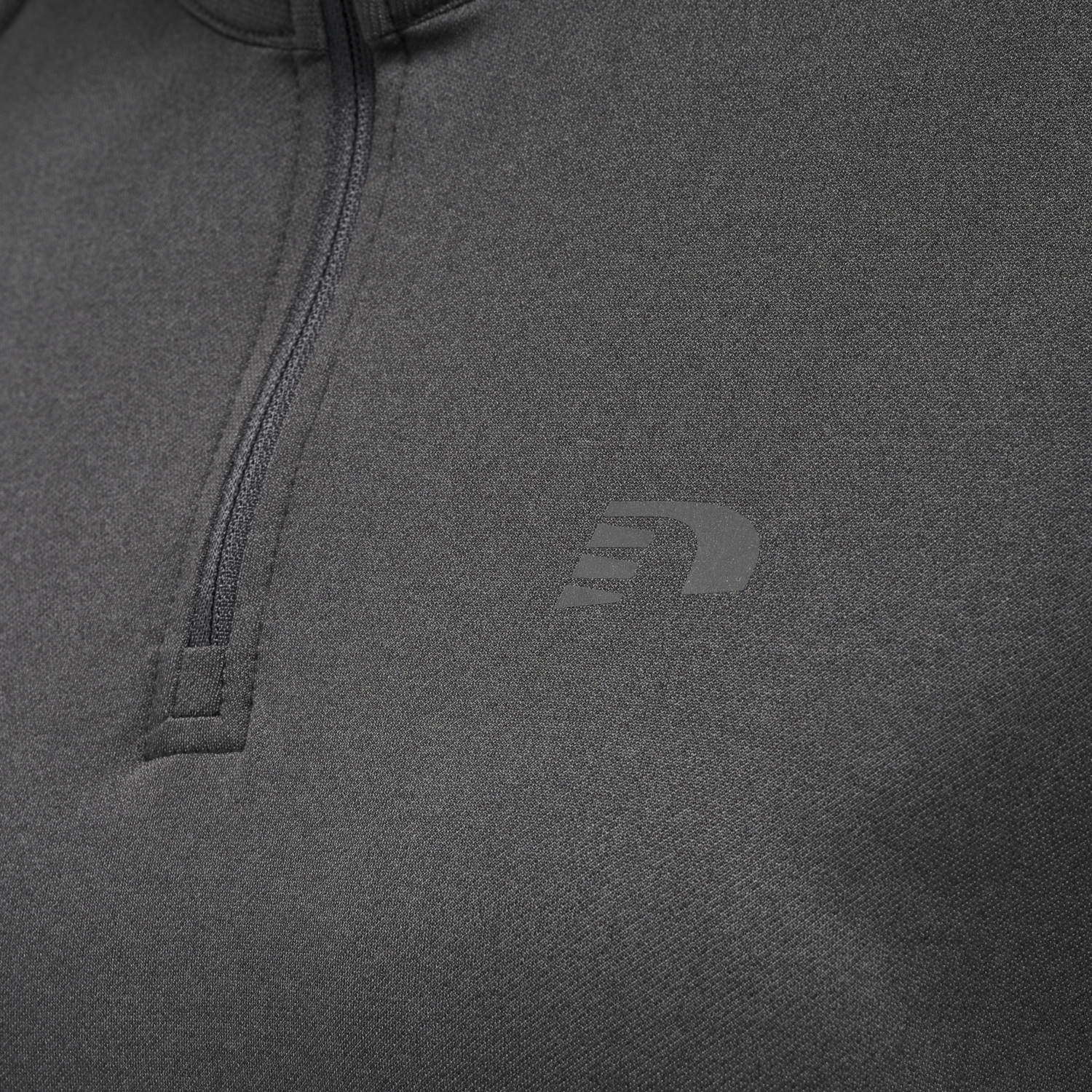 WOMEN 1/2 ZIP L/S, FORGED IRON MELANGE, packshot