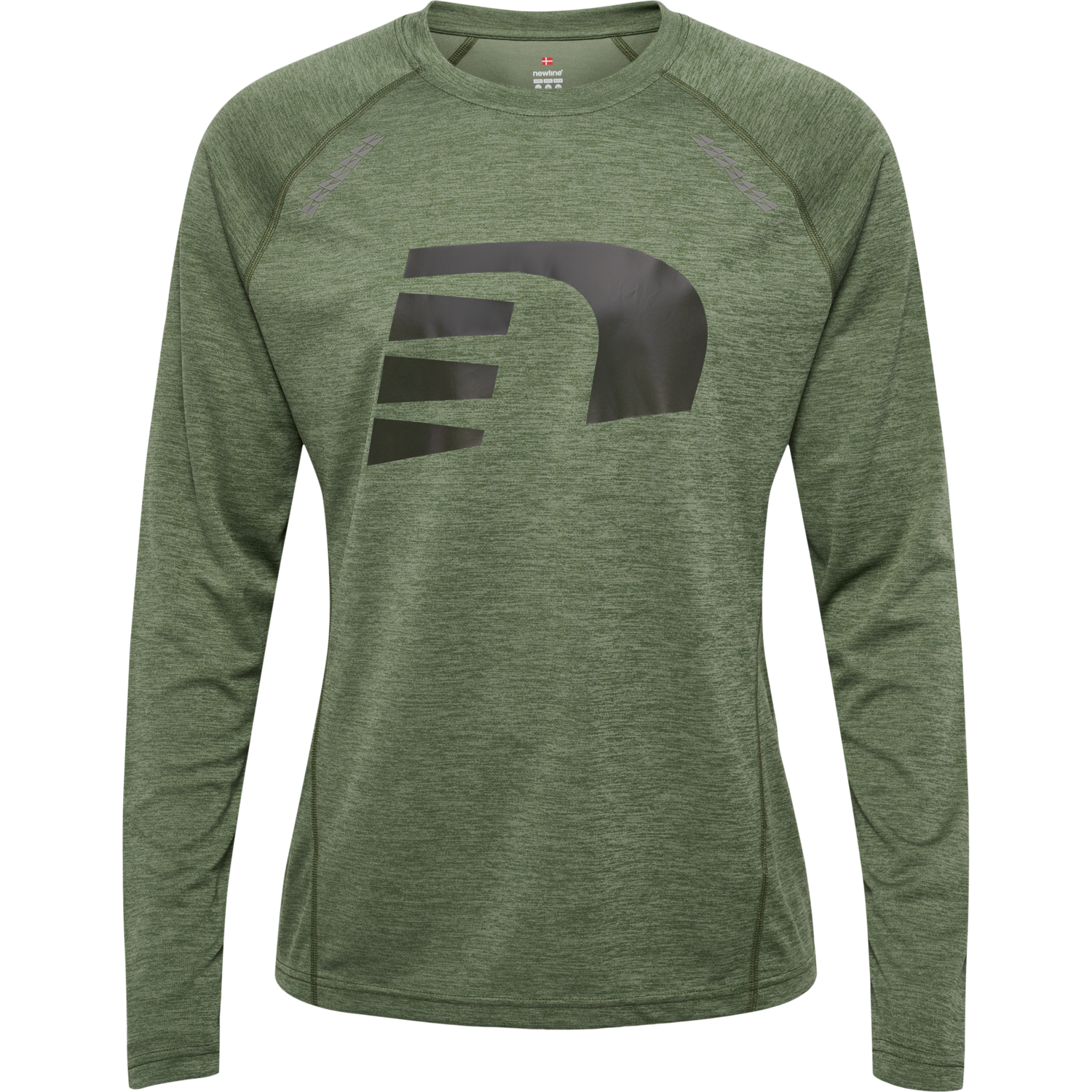 nwlORLANDO T-SHIRT L/S MEN, FOUR LEAF CLOVER MELANGE, packshot