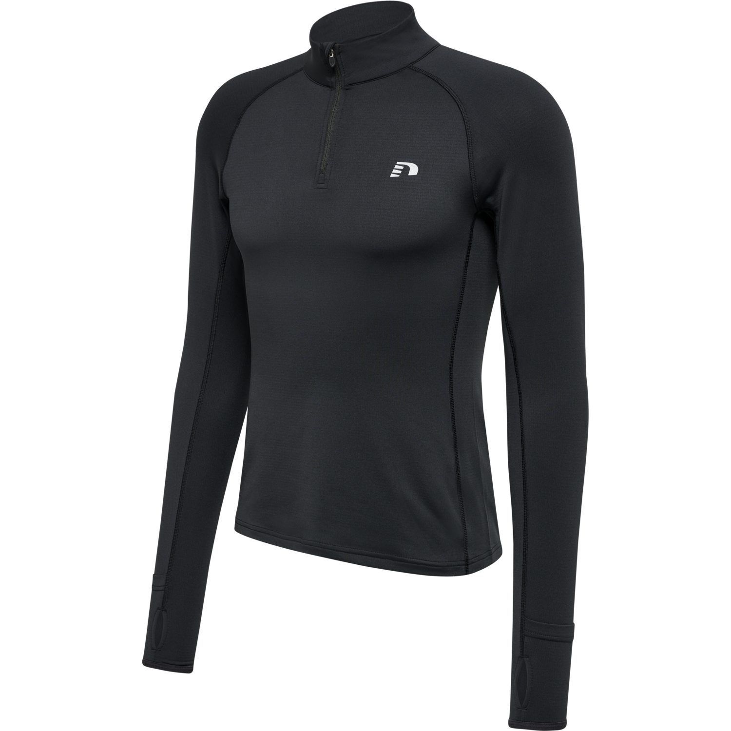nwlLAKEWOOD 1/2 ZIP female, BLACK, packshot