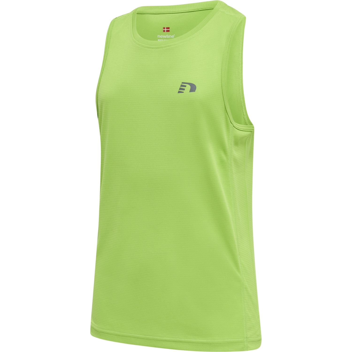 KIDS CORE RUNNING SINGLET, GREEN FLASH, packshot